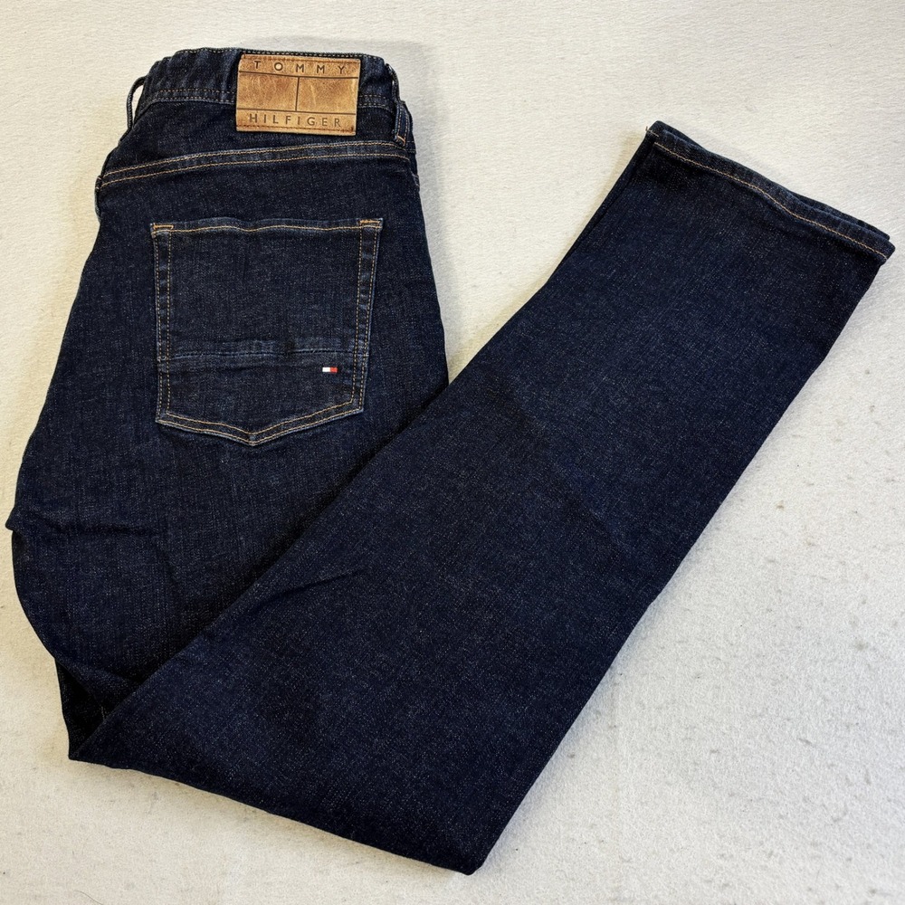 Vintage Tommy Hilfiger Adaptive Jeans Mens 34/32 Dark Indigo Denim Magnetic Fly